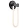 Cascata 17.25" High Black And Brushed Brass Wall Sconce