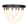 4_Cascata 21" Wide Black And Brushed Brass Semi-Flush Mount more views