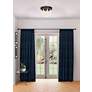 5_Cascata 21" Wide Black And Brushed Brass Semi-Flush Mount more views