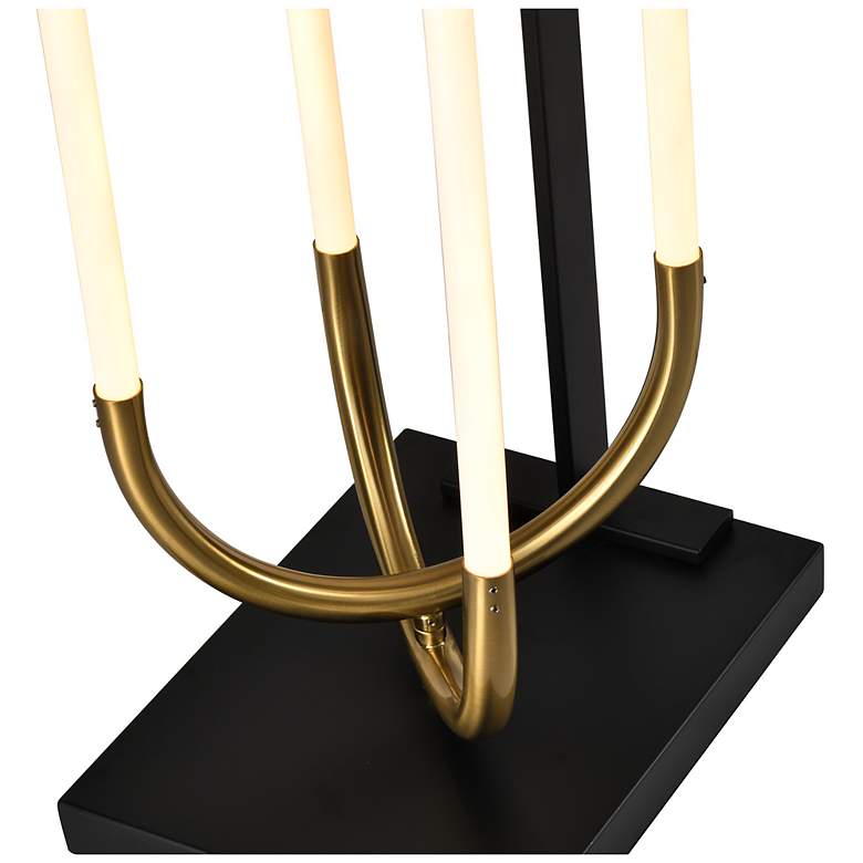 Image 5 Cascata 64.96" High Black, Brushed Brass Floor Lamp w/ N/A Shade more views