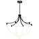 Cascata 7.9" Wide 3.Light Black And Brushed Brass Chandelier