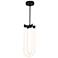 Cascata 8" Wide 2.Light Black And Brushed Brass Pendant