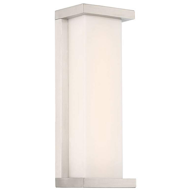 Image 1 Case 14 inchH x 5.5 inchW 1-Light Outdoor Wall Light in Stainless Steel
