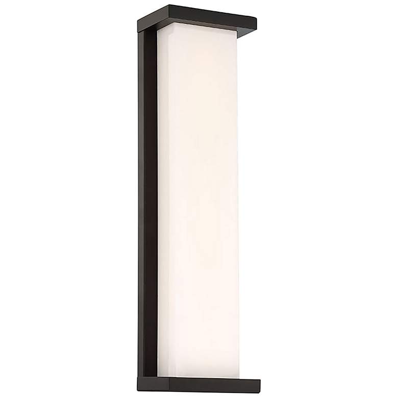 Image 1 Case 20 inchH x 5.5 inchW 1-Light Outdoor Wall Light in Black