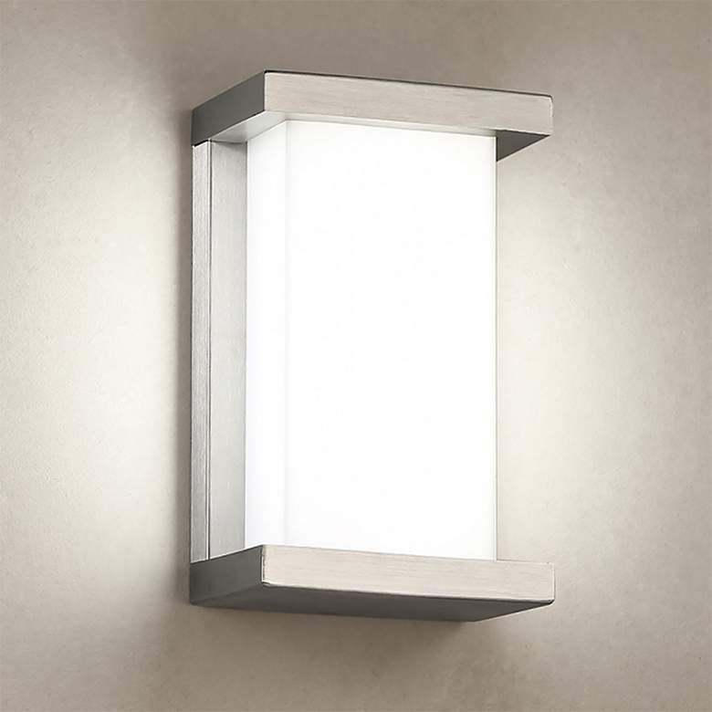 Image 1 Case 9"H x 5.5"W 1-Light Outdoor Wall Light in Black