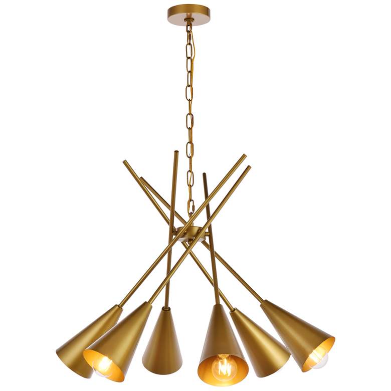 Image 1 Casen 32" Pendant In Brass
