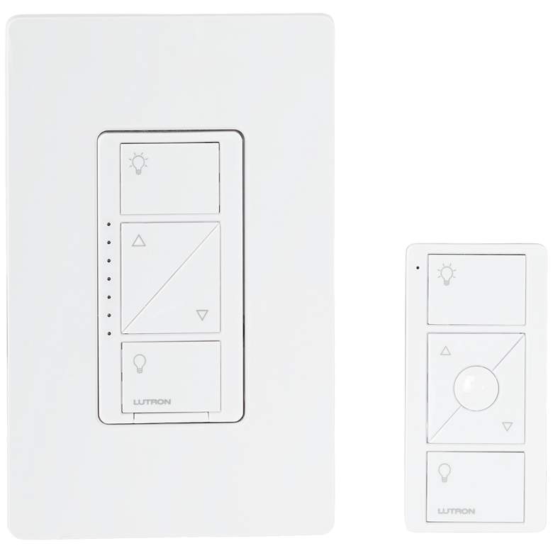 Image 2 Caseta White Wireless Remote In-Wall Light Dimmer Kit more views