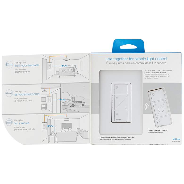 Image 5 Caseta White Wireless Remote In-Wall Light Dimmer Kit more views