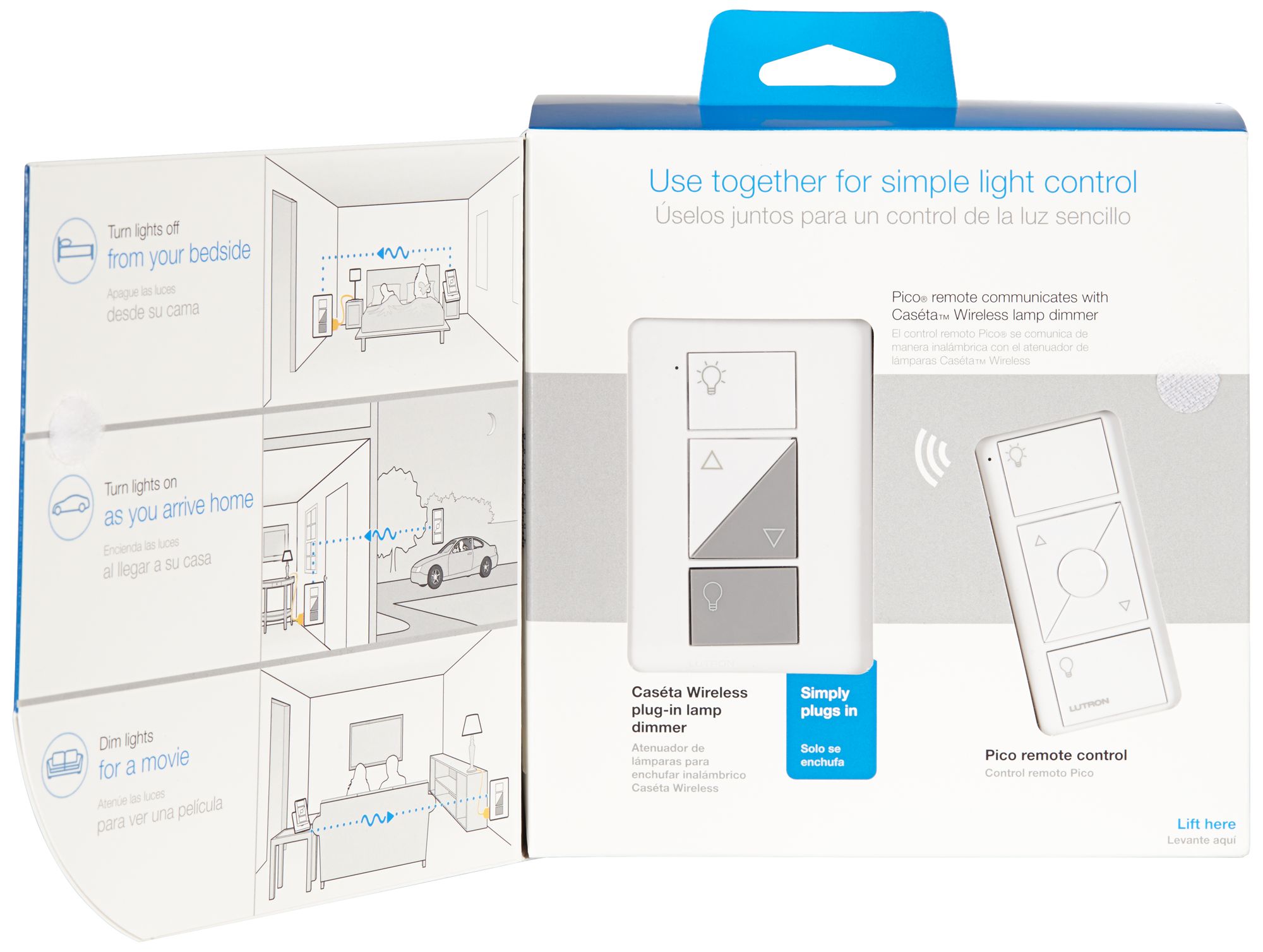 Caseta White Wireless Remote PlugIn Lamp Dimmer Kit 5R501 Lamps Plus