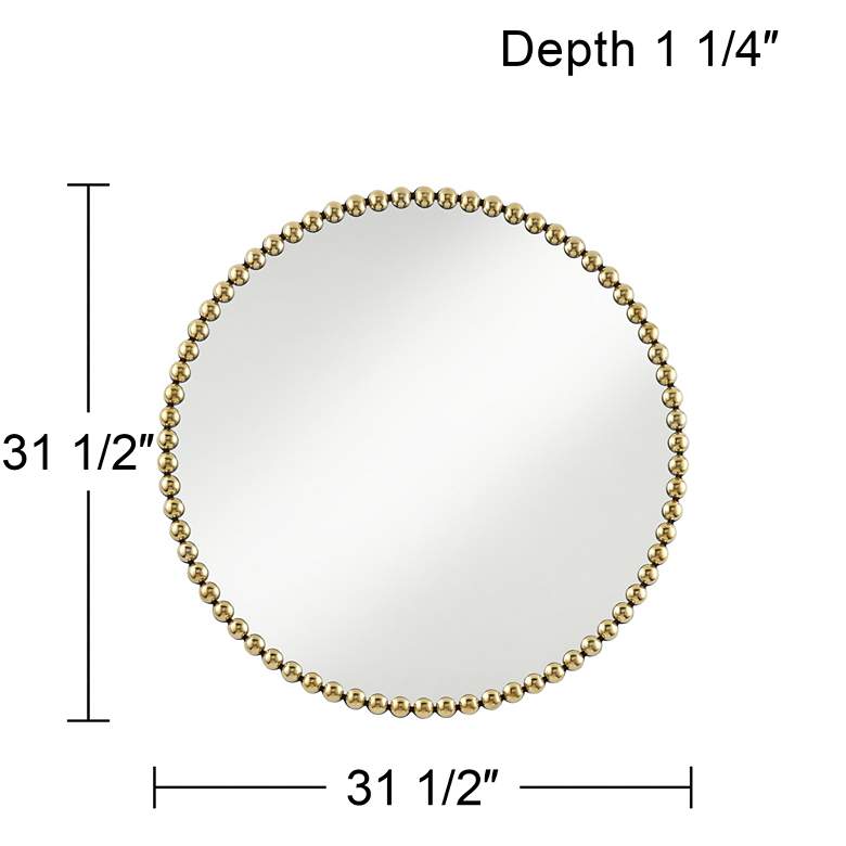 Image 7 Caseves Shiny Gold 31 1/2" Round Framed Wall Mirror more views