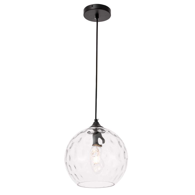 Image 7 Cashel 1 Lt Black And Clear Glass Pendant more views