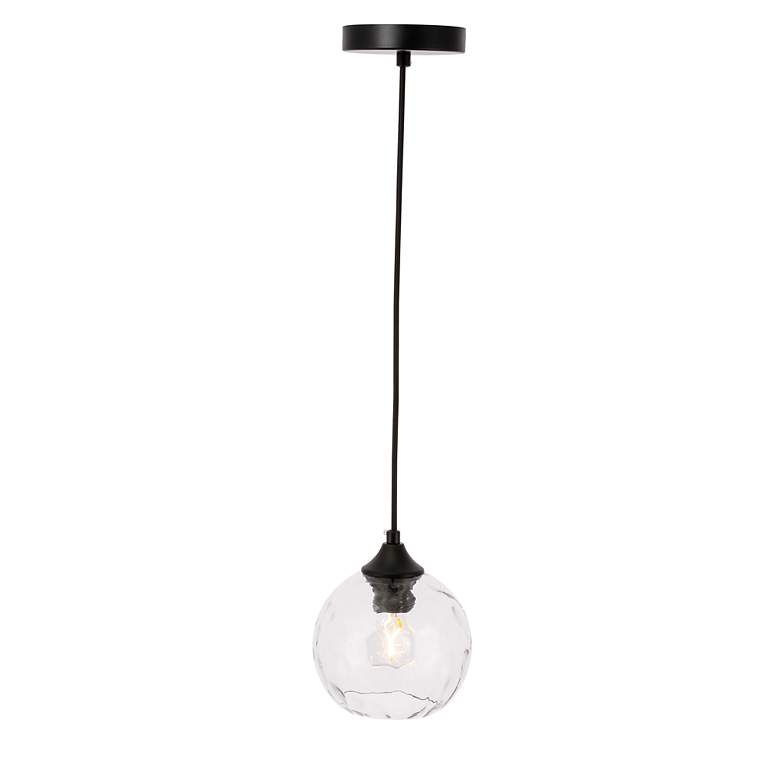 Image 5 Cashel 1 Lt Black And Clear Glass Pendant more views