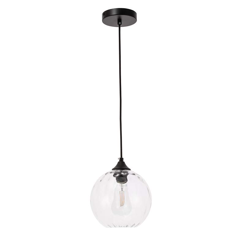 Image 3 Cashel 1 Lt Black And Clear Glass Pendant more views