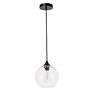 3_Cashel 1 Lt Black And Clear Glass Pendant more views
