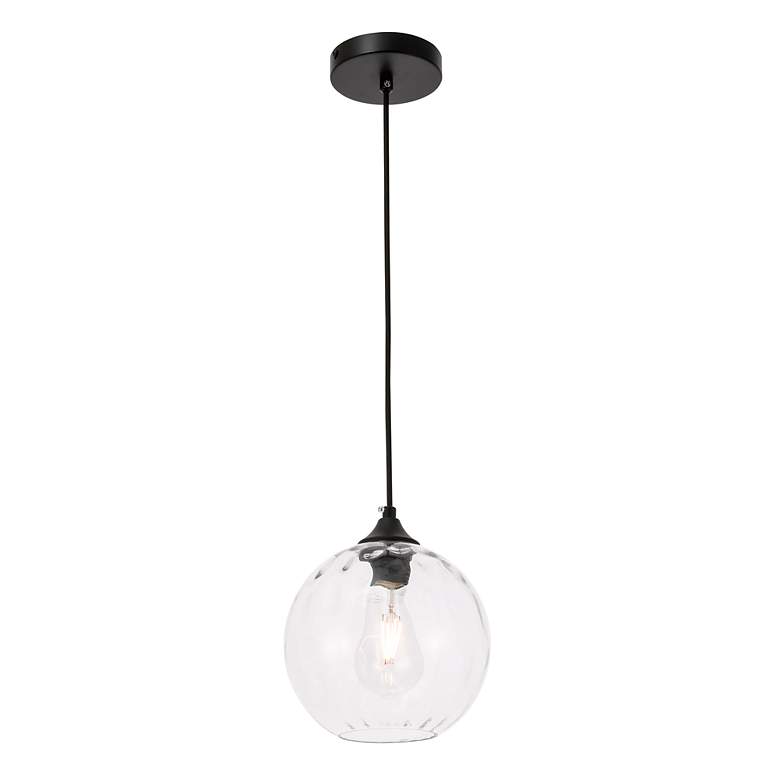 Image 4 Cashel 1 Lt Black And Clear Glass Pendant more views