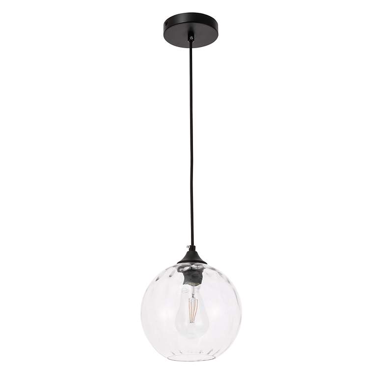 Image 5 Cashel 1 Lt Black And Clear Glass Pendant more views