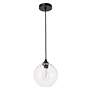5_Cashel 1 Lt Black And Clear Glass Pendant more views