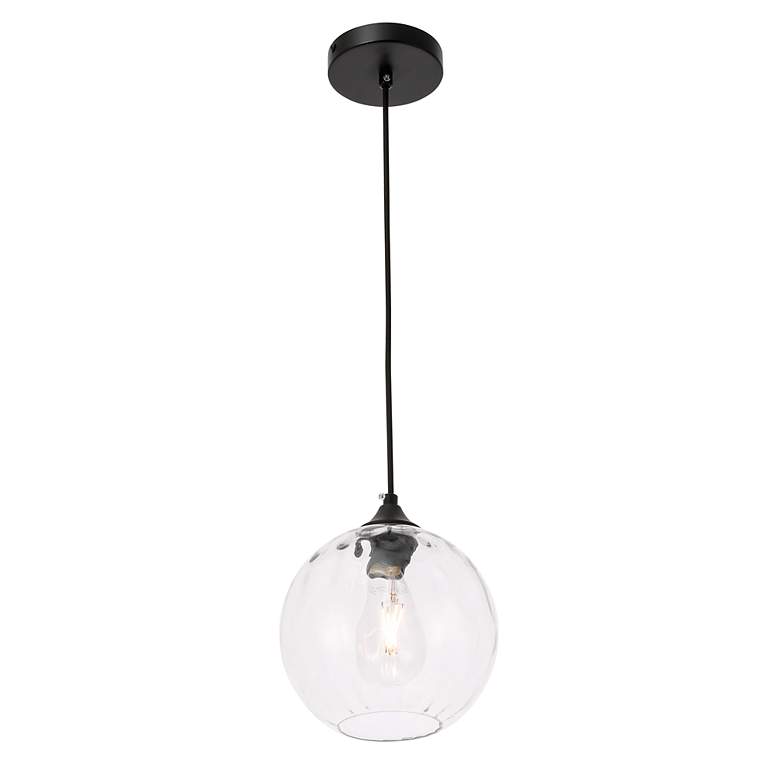 Image 6 Cashel 1 Lt Black And Clear Glass Pendant more views