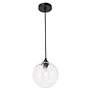 6_Cashel 1 Lt Black And Clear Glass Pendant more views