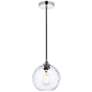 1_Cashel 8" Wide Chrome Mini Pendant with Clear Glass