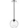 Cashel 8" Wide Chrome Mini Pendant with Clear Glass