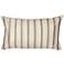Casi Ivory Gray Stripes 20" Wide Throw Pillow