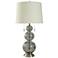 Casiphia Silver 33.5" High Ribbed And Tiered Glass Table Lamp