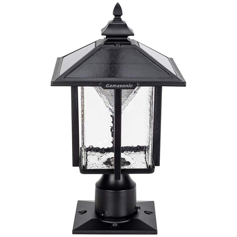 Image 2 Casita 15 1/4" High Black Solar LED Post/Pier Mount Light