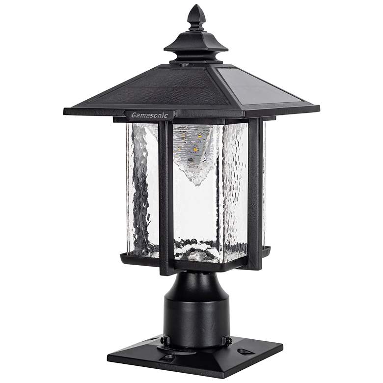 Image 3 Casita 15 1/4" High Black Solar LED Post/Pier Mount Light more views
