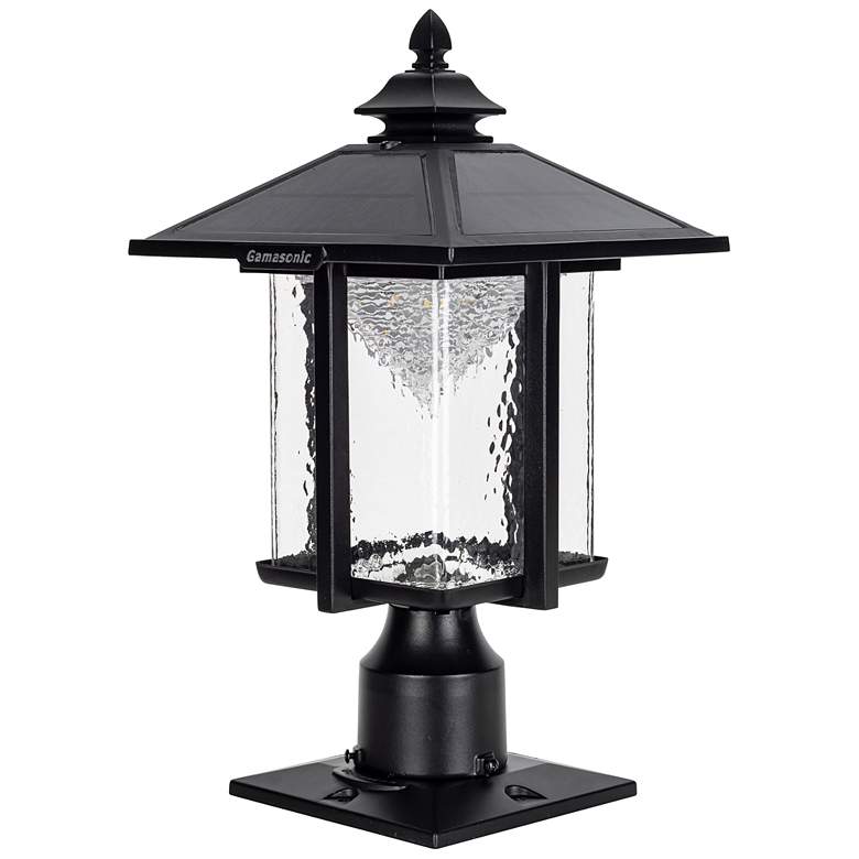 Image 4 Casita 15 1/4" High Black Solar LED Post/Pier Mount Light more views