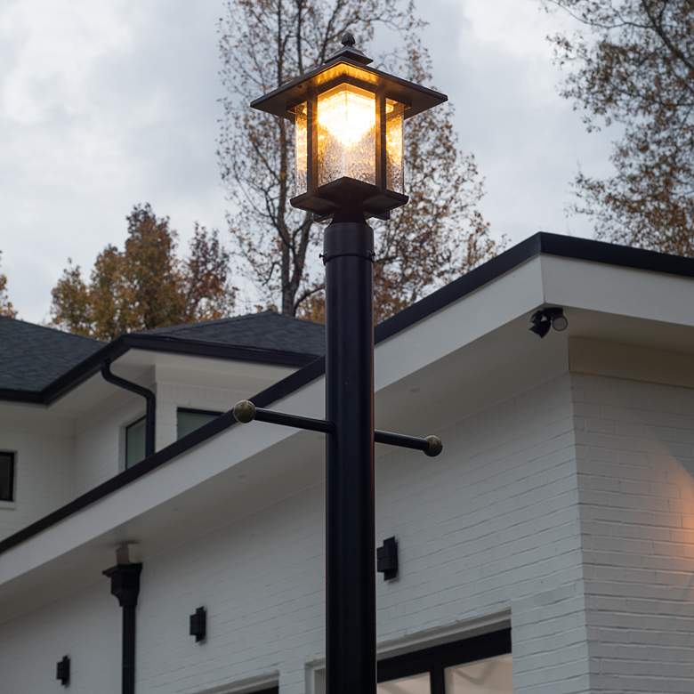 Image 6 Casita 15 1/4" High Black Solar LED Post/Pier Mount Light more views