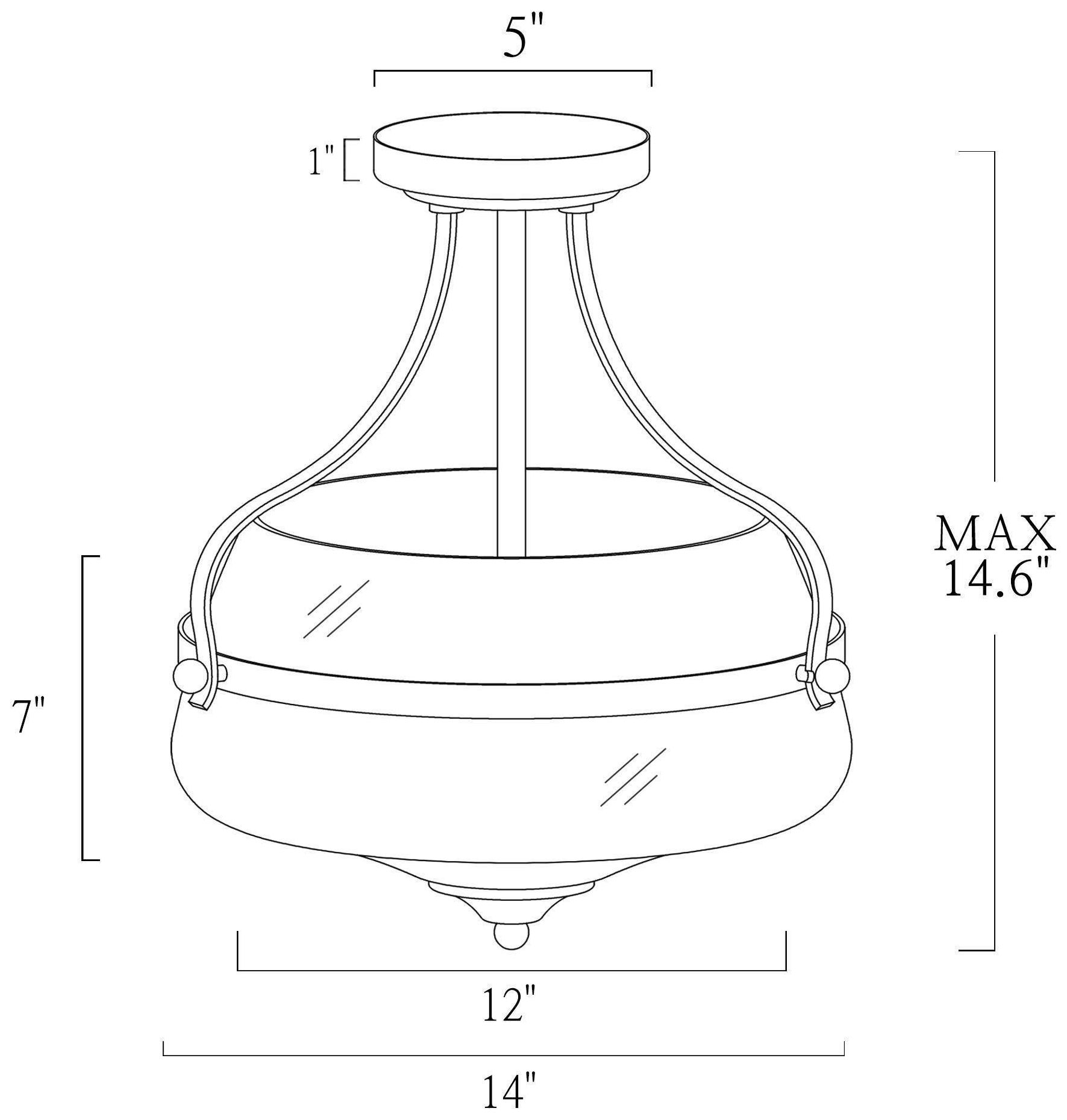 Image 3 Cask 13.3"W Modern Brass 3-Light Drum Glass Semi-flush Mount more views