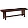 Cask 60" Wide Mission Style Cappuccino Wood Bench