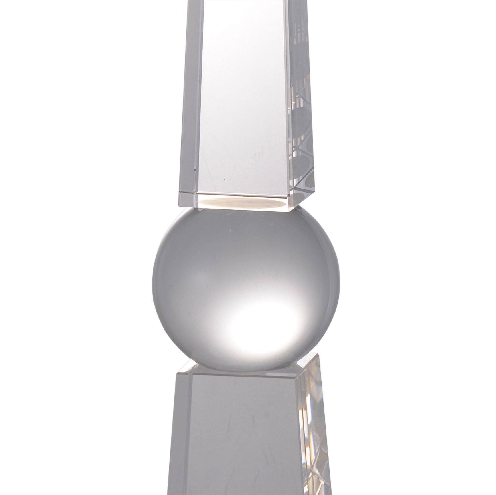 Image 2 Casley 21" High Clear Glass Obelisk Sculpture more views