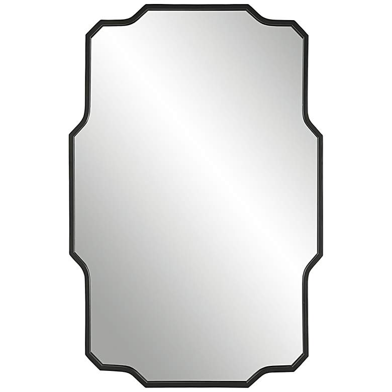 Image 2 Casmus Matte Black 24 inch x 35 1/2 inch Rectangular Wall Mirror