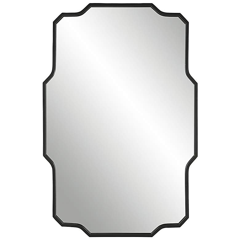 Image 2 Casmus Matte Black 24 inch x 35 1/2 inch Rectangular Wall Mirror