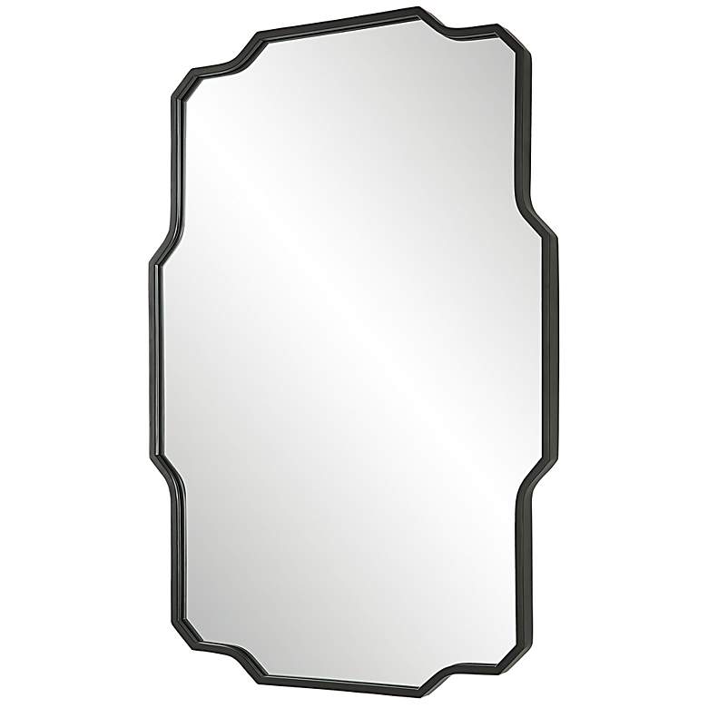 Image 3 Casmus Matte Black 24" x 35 1/2" Rectangular Wall Mirror more views