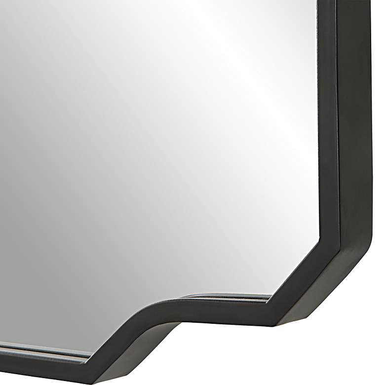 Image 4 Casmus Matte Black 24" x 35 1/2" Rectangular Wall Mirror more views