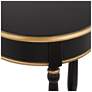 Cason 18 1/4" Wide Black and Gold Round Side Table