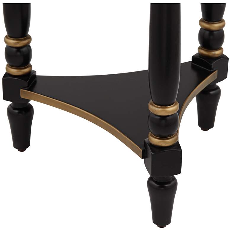 Image 5 Cason 18 1/4" Wide Black and Gold Round Side Table more views