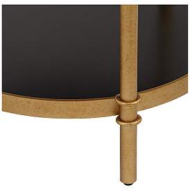 Image4 of Cason 18 3/4" Wide Black and Gold Round 3-Tier Side Table more views