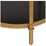 Cason 18 3/4" Wide Black and Gold Round 3-Tier Side Table
