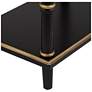 Cason 24" Wide Black and Gold Rectangular Side Table with Drawer