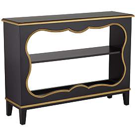 Image2 of Cason 48" Wide Black and Gold Bookcase