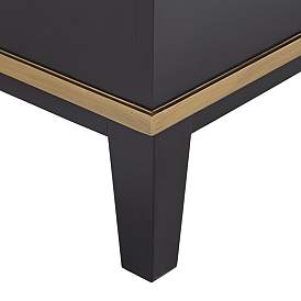 Image5 of Cason 48" Wide Black and Gold Bookcase more views