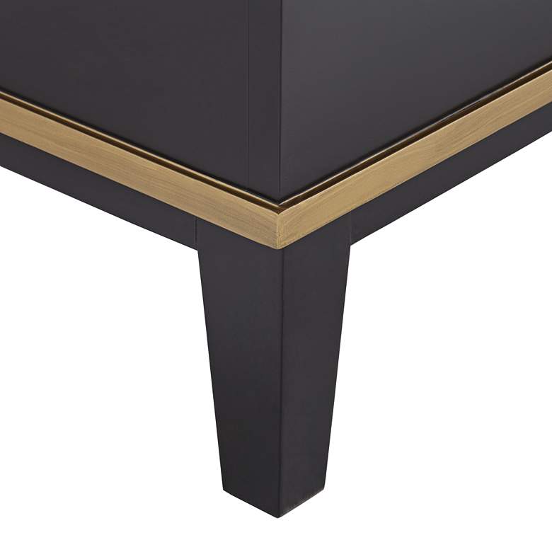 Image 5 Cason 48" Wide Black and Gold Bookcase more views