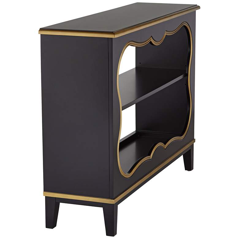 Image 7 Cason 48" Wide Black and Gold Bookcase more views