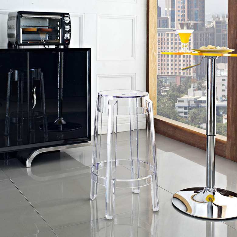 Image 5 Casper 26 1/2 inch Clear Counter Stool more views