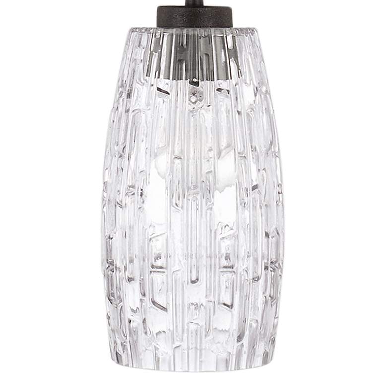 Image 2 Casper 5 1/4" Wide Black Iron and Clear Glass Mini Pendant more views