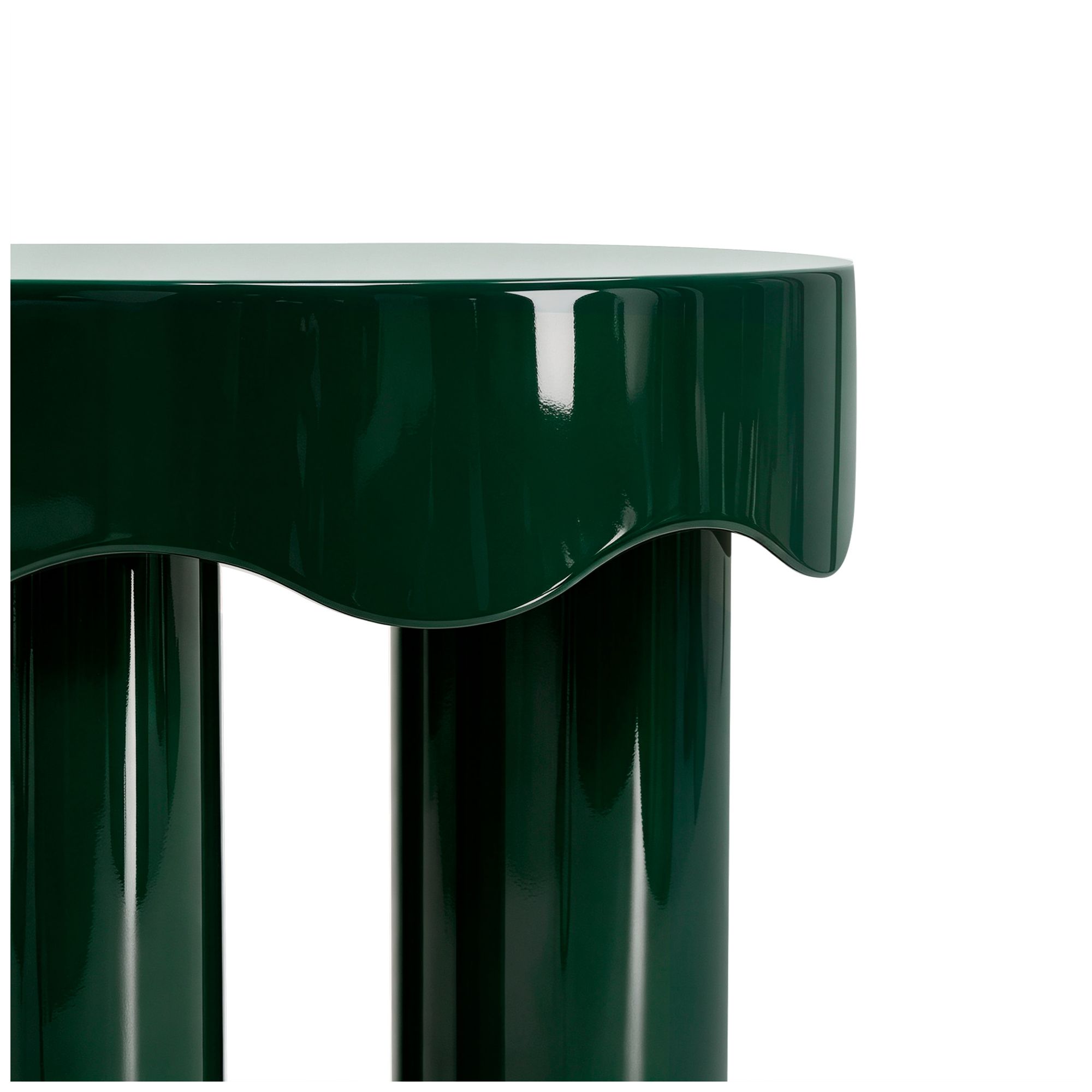 Image 7 Casper Green High Gloss Nesting Side Table Set more views
